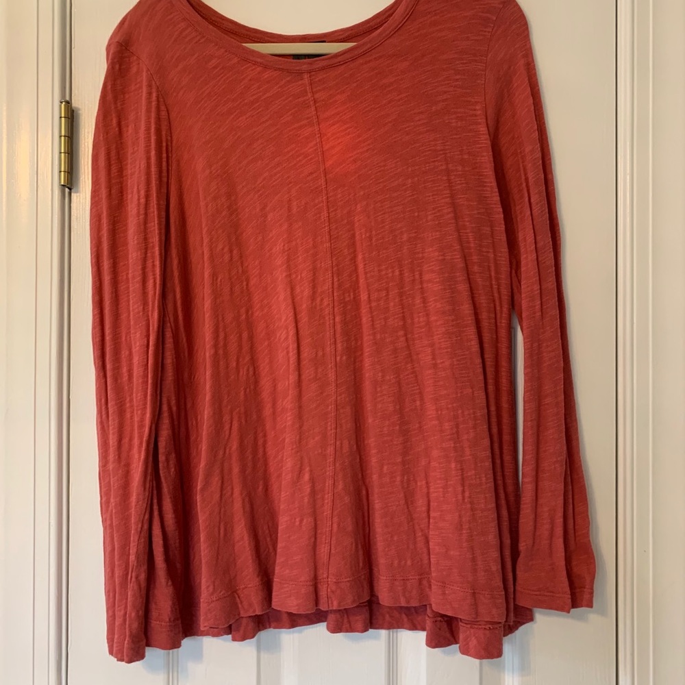 Anthropologie long sleeve pink shirt